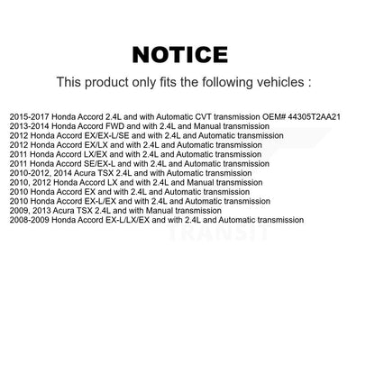 CV Axle Shaft Front Right NCV-HO36122 For Honda Accord Acura TSX