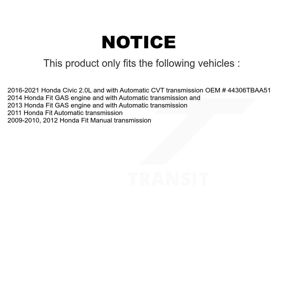 CV Axle Shaft Front Left NCV-HO36146 For Honda Civic Fit