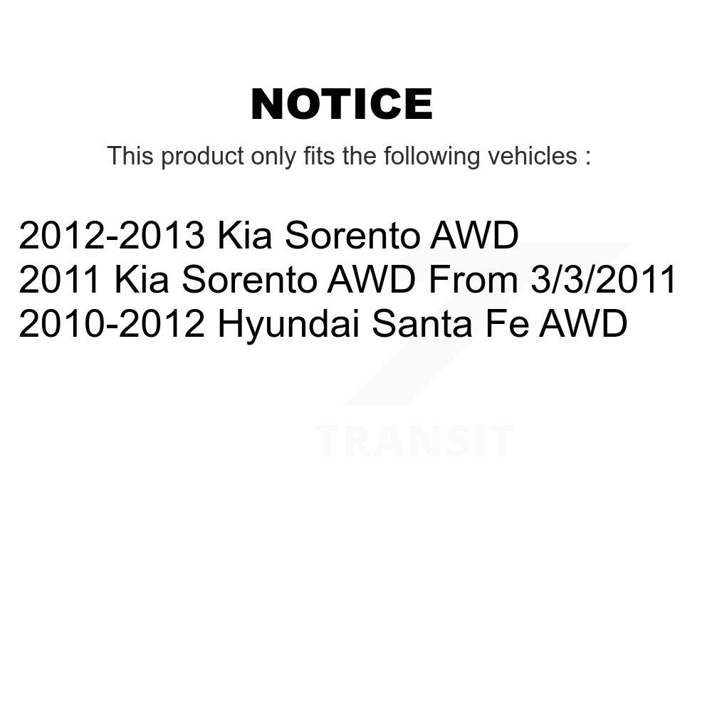CV Axle Shaft Rear NCV-HY37038 For Hyundai Santa Fe Kia Sorento AWD