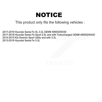 CV Axle Shaft Front Left NCV-HY37072 For Kia Sorento Hyundai Santa Fe XL