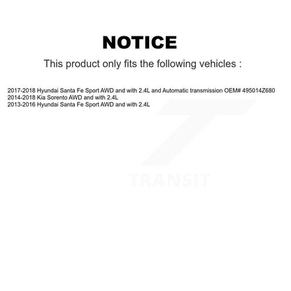 CV Axle Shaft Front Right NCV-HY37074 For Hyundai Santa Fe Sport Kia Sorento