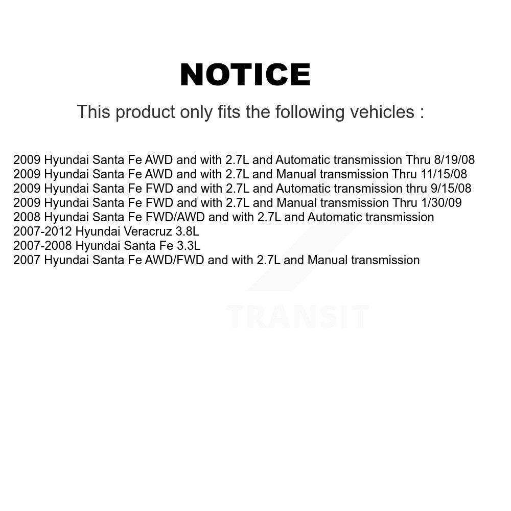 CV Axle Shaft Front Right NCV-HY37504 For Hyundai Santa Fe Veracruz