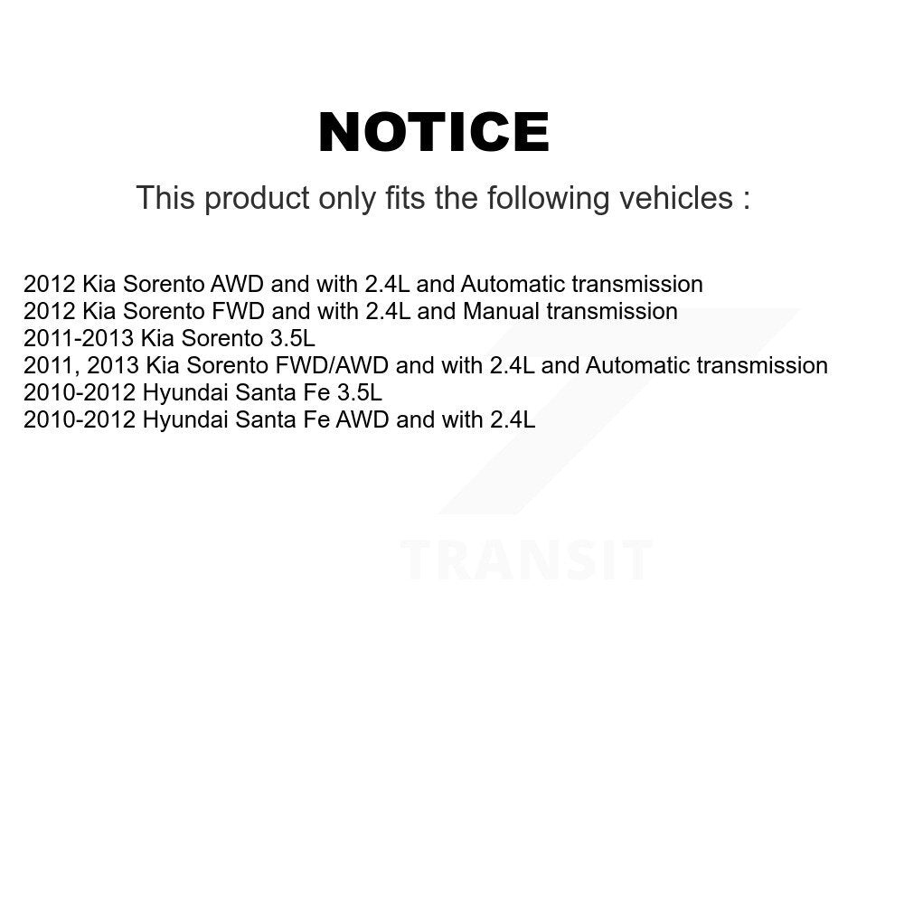 CV Axle Shaft Front Right NCV-HY37577 For Hyundai Santa Fe Kia Sorento