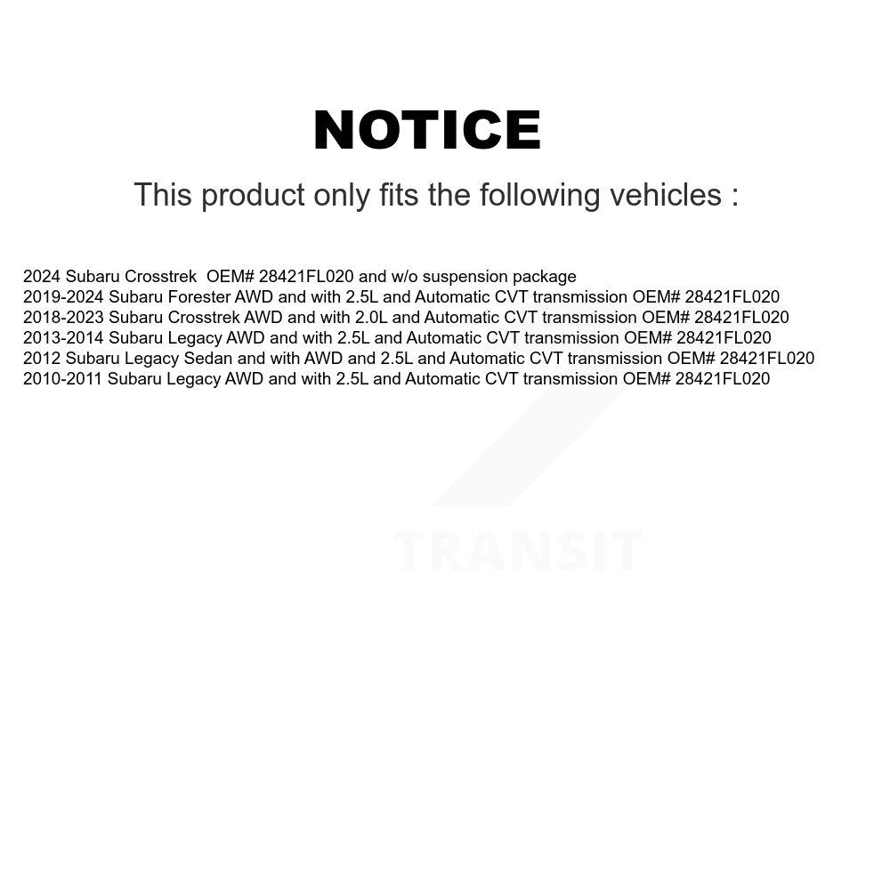 CV Axle Shaft Rear NCV-SB66010 For Subaru Crosstrek Forester Legacy
