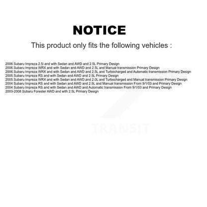 CV Axle Shaft Front NCV-SB66503 For Subaru Forester Impreza