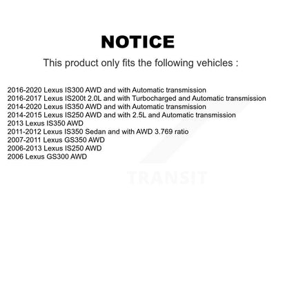 CV Axle Shaft Front Left NCV-TO69016 For Lexus IS250 IS300 IS350 GS350 GS300