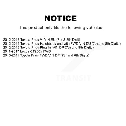 CV Axle Shaft Front Left NCV-TO69020 For Toyota Prius V Lexus CT200h Plug-In