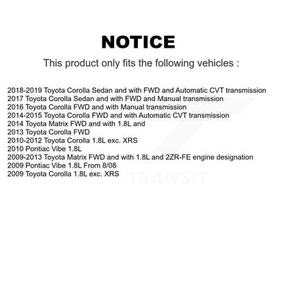 CV Axle Shaft Front Left NCV-TO69051 For Toyota Corolla Matrix Pontiac Vibe