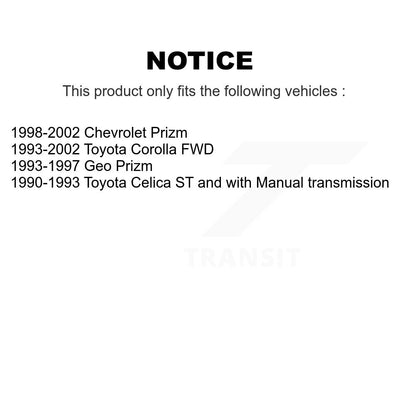 CV Axle Shaft Front Right NCV-TO69520 For Toyota Corolla Celica Prizm Chevrolet
