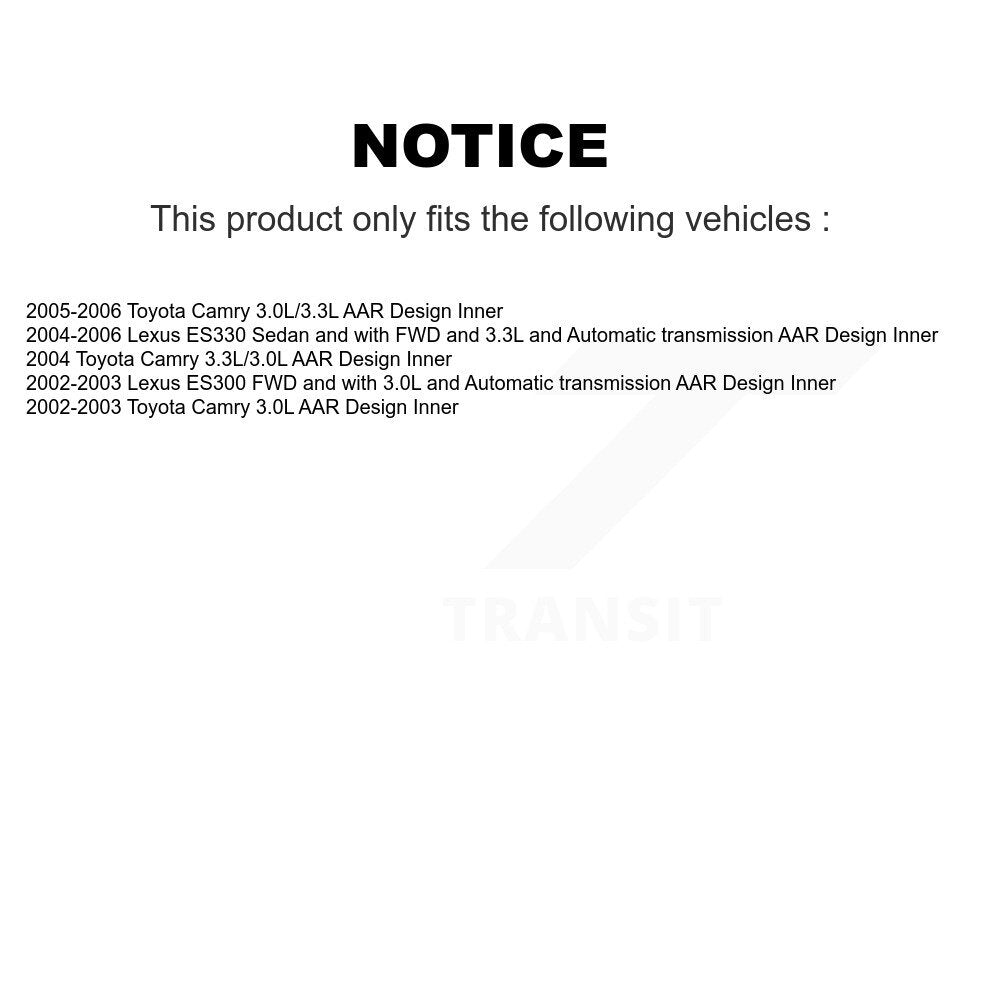 CV Axle Shaft Front Right NCV-TO69527 For Toyota Camry Lexus ES330 ES300