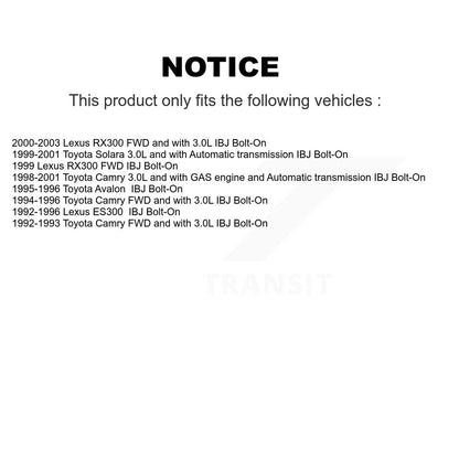 CV Axle Shaft Front NCV-TO69530 For Toyota Camry Lexus RX300 Solara ES300 Avalon
