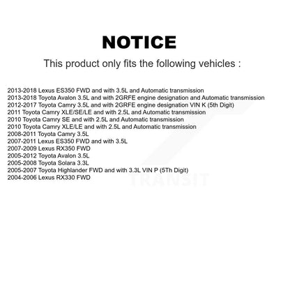 CV Axle Shaft Front Right NCV-TO69582 For Toyota Camry Avalon 3.5L