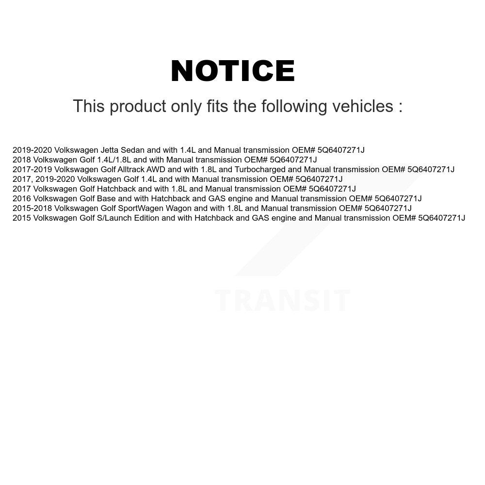 CV Axle Shaft Front Left NCV-VW14001 For Volkswagen Golf Jetta SportWagen