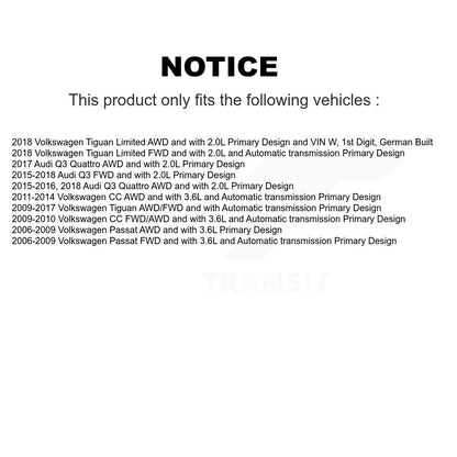 CV Axle Shaft Front Left NCV-VW23016 For Volkswagen Tiguan Audi Q3 Quattro CC