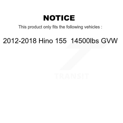 Semi-Metallic Disc Brake Pads NWF-ASD1695 For 2012-2018 Hino 155 14500lbs GVW