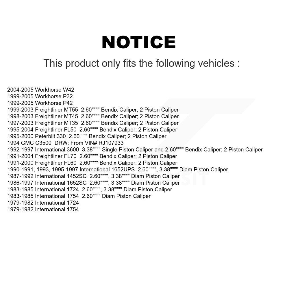 Semi-Metallic Disc Brake Pads NWF-ASD184 For GMC C3500 Freightliner Workhorse