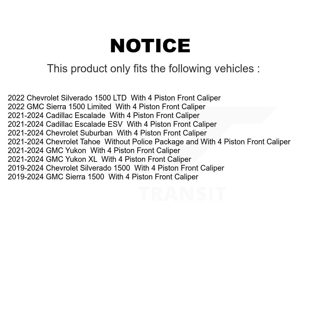 Semi-Metallic Disc Brake Pads Front NWF-ASD2173 For GMC Chevrolet Silverado 1500