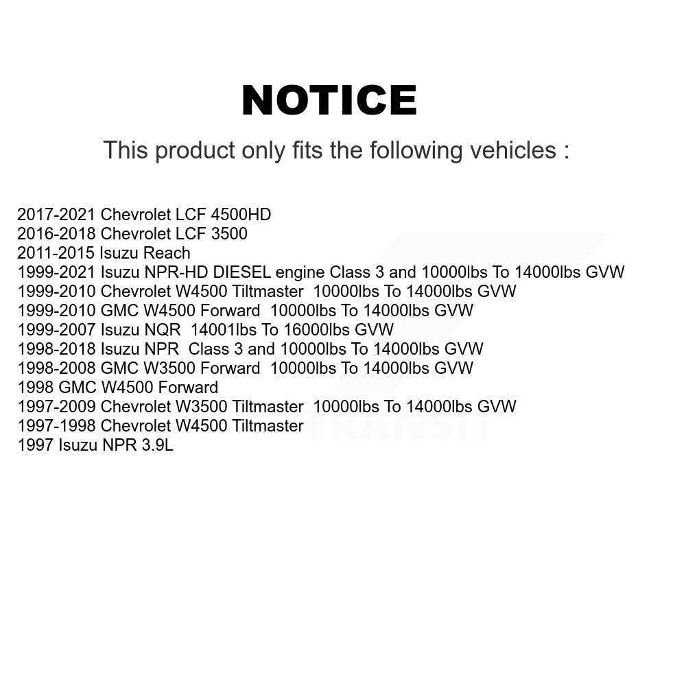 Semi-Metallic Disc Brake Pads Front NWF-ASD825 For GMC W3500 Forward Isuzu NPR