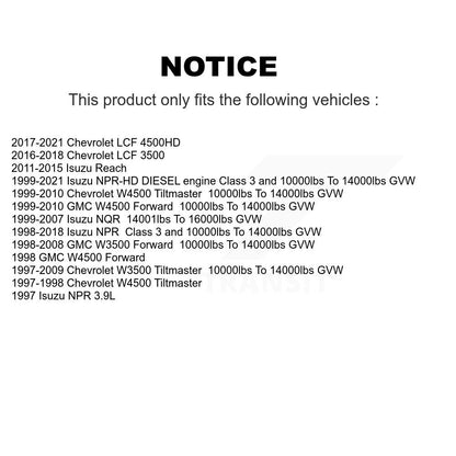 Semi-Metallic Disc Brake Pads Front NWF-ASD825 For GMC W3500 Forward Isuzu NPR