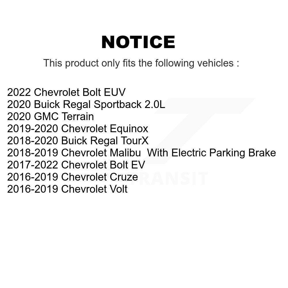 Ceramic Disc Brake Pads Rear NWF-PRC1857 For Chevrolet Cruze Equinox Bolt EV GMC