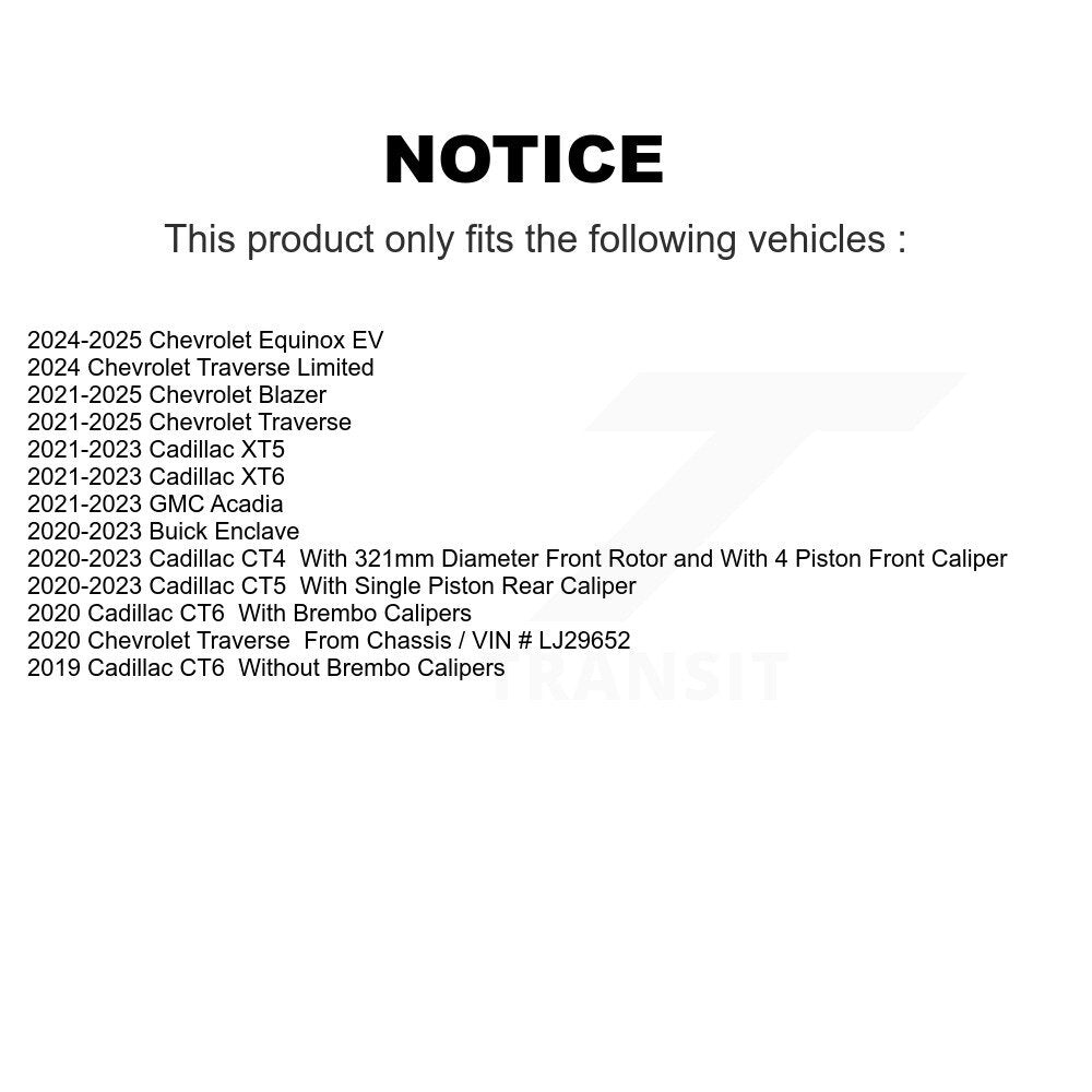 Ceramic Disc Brake Pads Rear NWF-PRC2303 For Chevrolet Cadillac Traverse Blazer