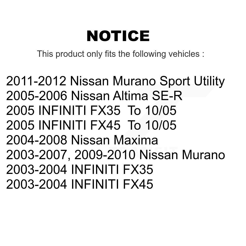 Ceramic Disc Brake Pads Front NWF-PRC969 For Nissan Murano Altima Maxima FX35