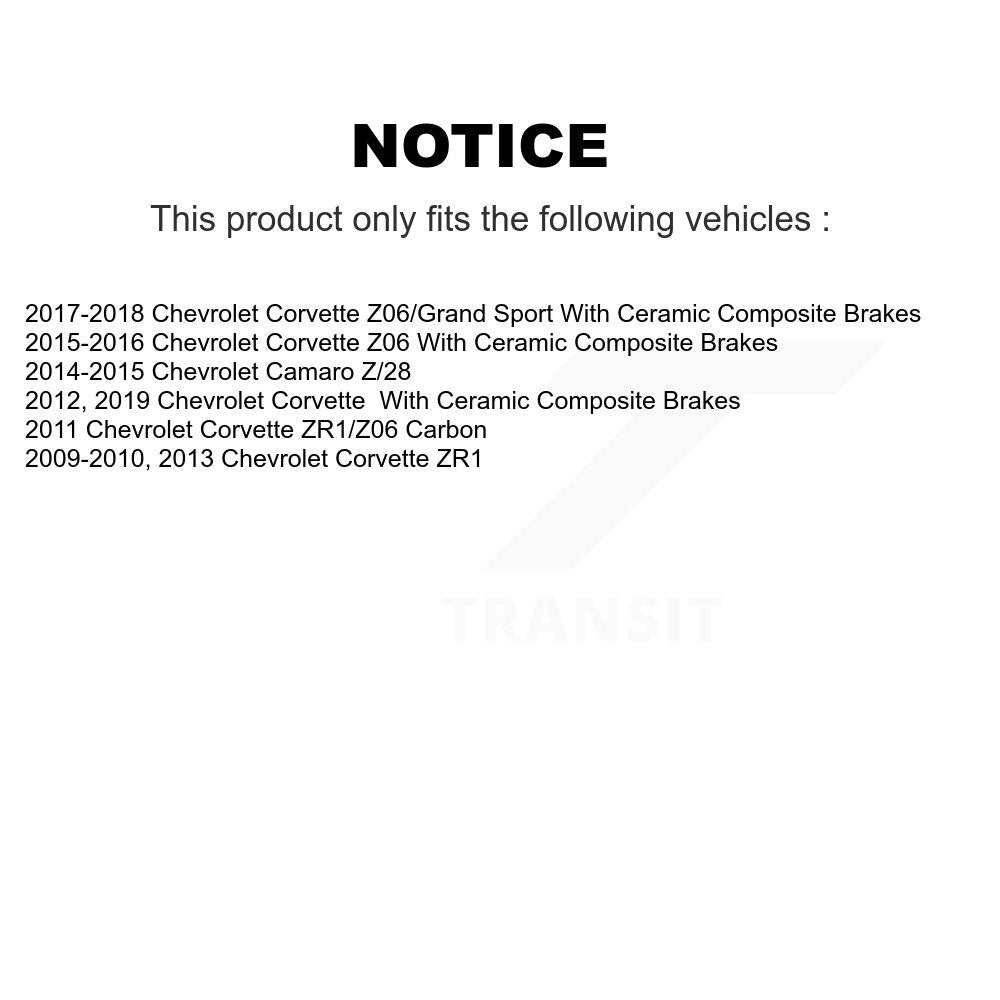 Semi-Metallic Disc Brake Pads Front NWF-PRM1395 For Chevrolet Corvette Camaro