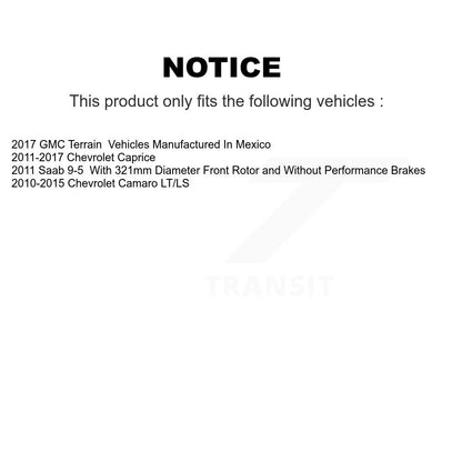 Semi-Metallic Disc Brake Pads Front NWF-PRM1404 For Chevrolet Camaro GMC Terrain