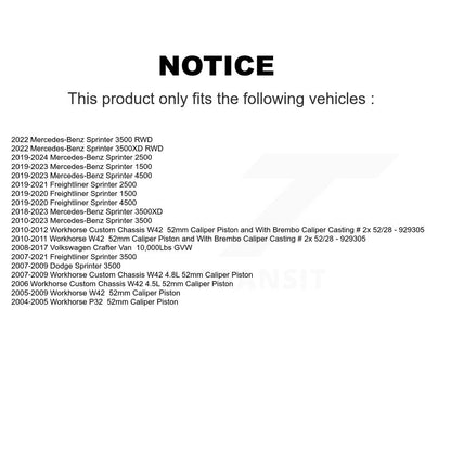 Semi-Metallic Disc Brake Pads NWF-PRM1699 For Mercedes-Benz Sprinter 2500 3500
