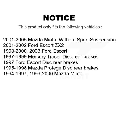 Semi-Metallic Disc Brake Pads Rear NWF-PRM636 For Mazda Miata Ford Escort Tracer