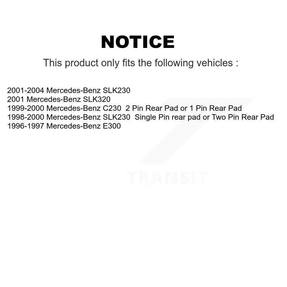 Semi-Metallic Disc Brake Pads Front NWF-PRM710 For Mercedes-Benz SLK230 C230