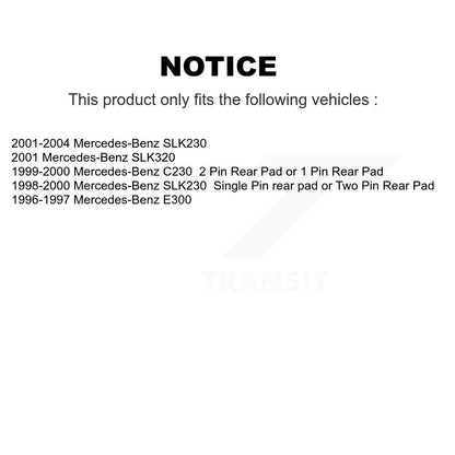 Semi-Metallic Disc Brake Pads Front NWF-PRM710 For Mercedes-Benz SLK230 C230