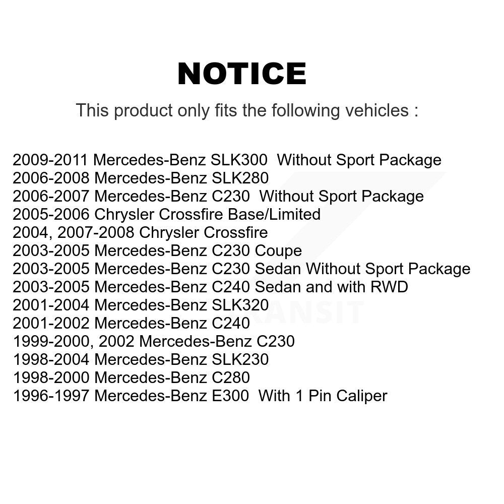Semi-Metallic Disc Brake Pads Rear NWF-PRM779 For Mercedes-Benz C230 Chrysler