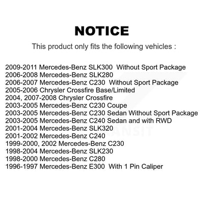 Semi-Metallic Disc Brake Pads Rear NWF-PRM779 For Mercedes-Benz C230 Chrysler