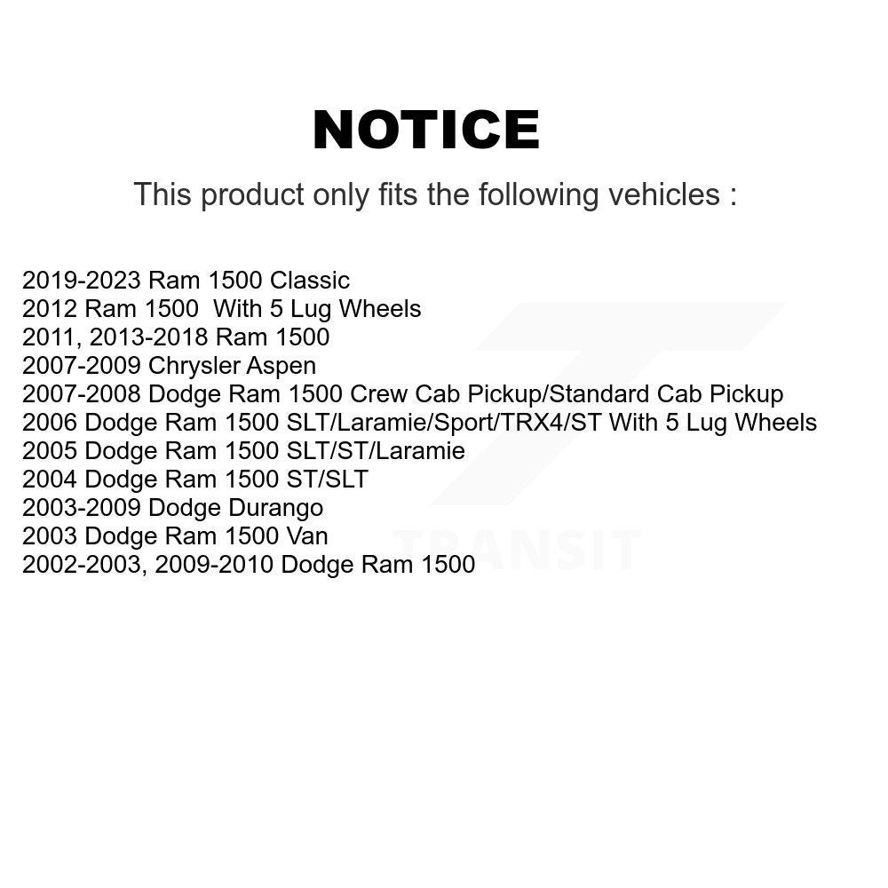 Semi-Metallic Disc Brake Pads Rear NWF-PRM898 For Ram 1500 Classic Dodge Durango