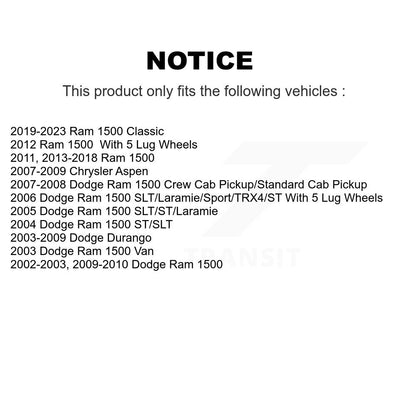 Semi-Metallic Disc Brake Pads Rear NWF-PRM898 For Ram 1500 Classic Dodge Durango