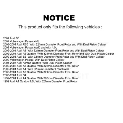 Semi-Metallic Disc Brake Pads Front NWF-PRM912 For Audi Volkswagen Passat A4 A6
