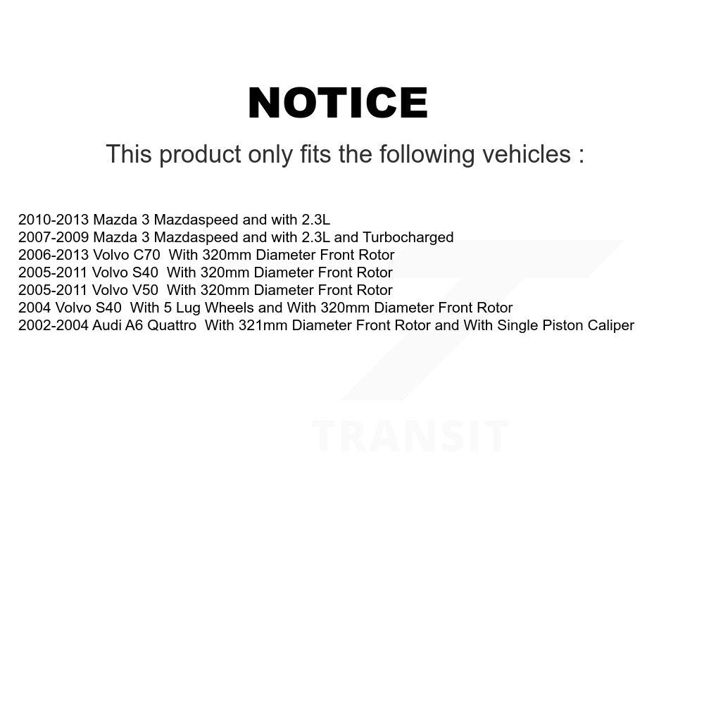 Semi-Metallic Disc Brake Pads Front NWF-PRM915A For Mazda 3 Volvo S40 V50 C70 A6