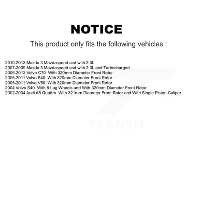 Semi-Metallic Disc Brake Pads Front NWF-PRM915A For Mazda 3 Volvo S40 V50 C70 A6