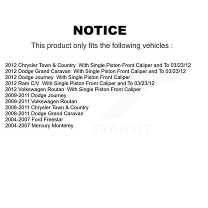 Ceramic Disc Brake Pads Rear NWF-PTC1021 For Dodge Grand Caravan Journey Town &