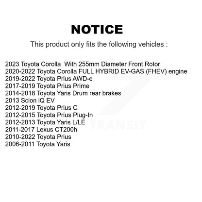 Ceramic Disc Brake Pads Front NWF-PTC1184A For Toyota Yaris Corolla Prius C iQ