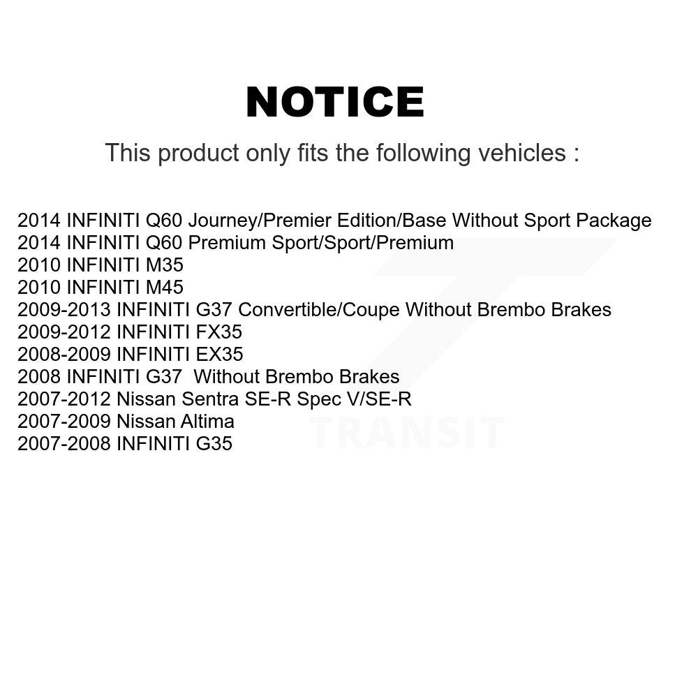 Ceramic Disc Brake Pads Rear NWF-PTC1288 For Nissan Sentra INFINITI Altima G37