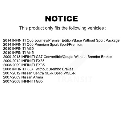 Ceramic Disc Brake Pads Rear NWF-PTC1288 For Nissan Sentra INFINITI Altima G37