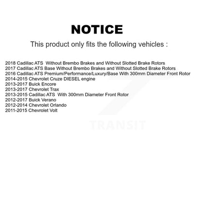 Ceramic Disc Brake Pads Front NWF-PTC1467 For Chevrolet Cruze Buick Trax Verano