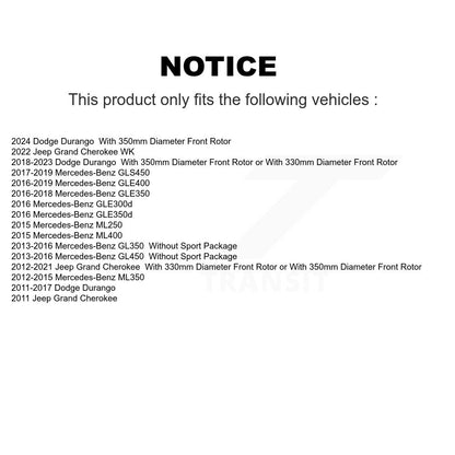 Ceramic Disc Brake Pads Front NWF-PTC1629 For Jeep Grand Cherokee Dodge Durango