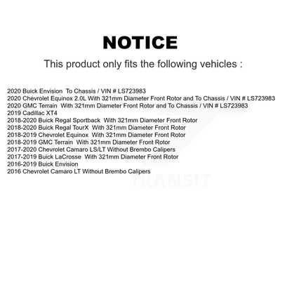 Ceramic Disc Brake Pads Front NWF-PTC1886 For Chevrolet Equinox GMC Terrain XT4