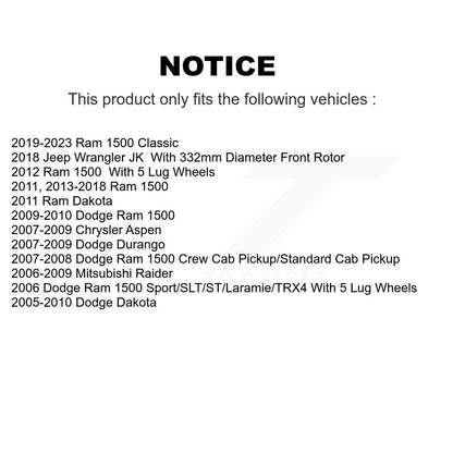 Semi-Metallic Disc Brake Pads Front NWF-PTM1084 For Ram 1500 Classic Dodge Jeep