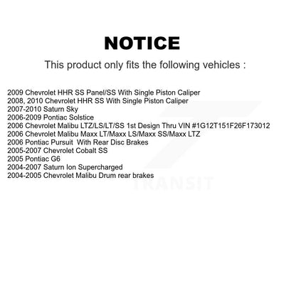 Semi-Metallic Disc Brake Pads Front PPF-D1028 For Chevrolet Pontiac Cobalt G5 G6