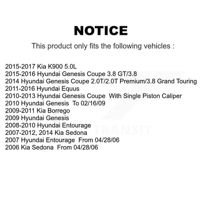 Semi-Metallic Disc Brake Pads Rear PPF-D1284 For Hyundai Genesis Coupe Kia Equus