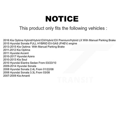 Semi-Metallic Disc Brake Pads Rear PPF-D1313 For Hyundai Sonata Kia Soul Optima